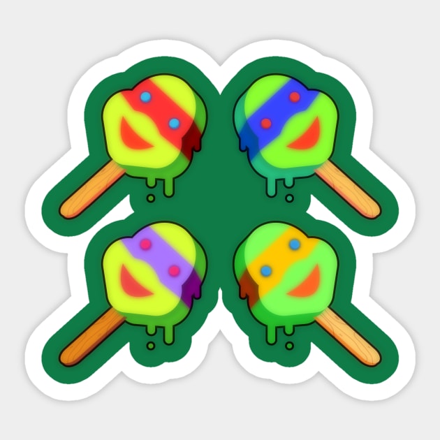 Turtle Power Pops Sticker by 4our5quare